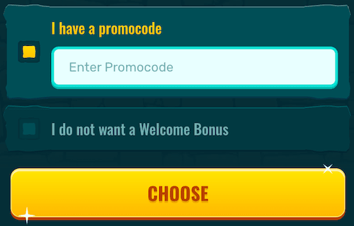 how to fill Spinanga Casino promo code field