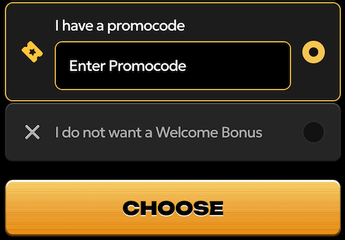 how to fill Spinsy Casino promo code field