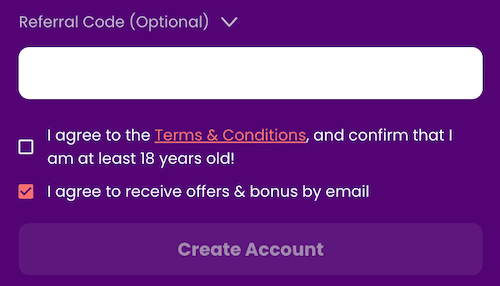 how to fill TrustDice Casino referral code field